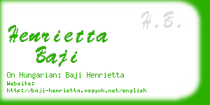 henrietta baji business card